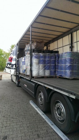 Afvalbitumen voor een dakleerfabriek